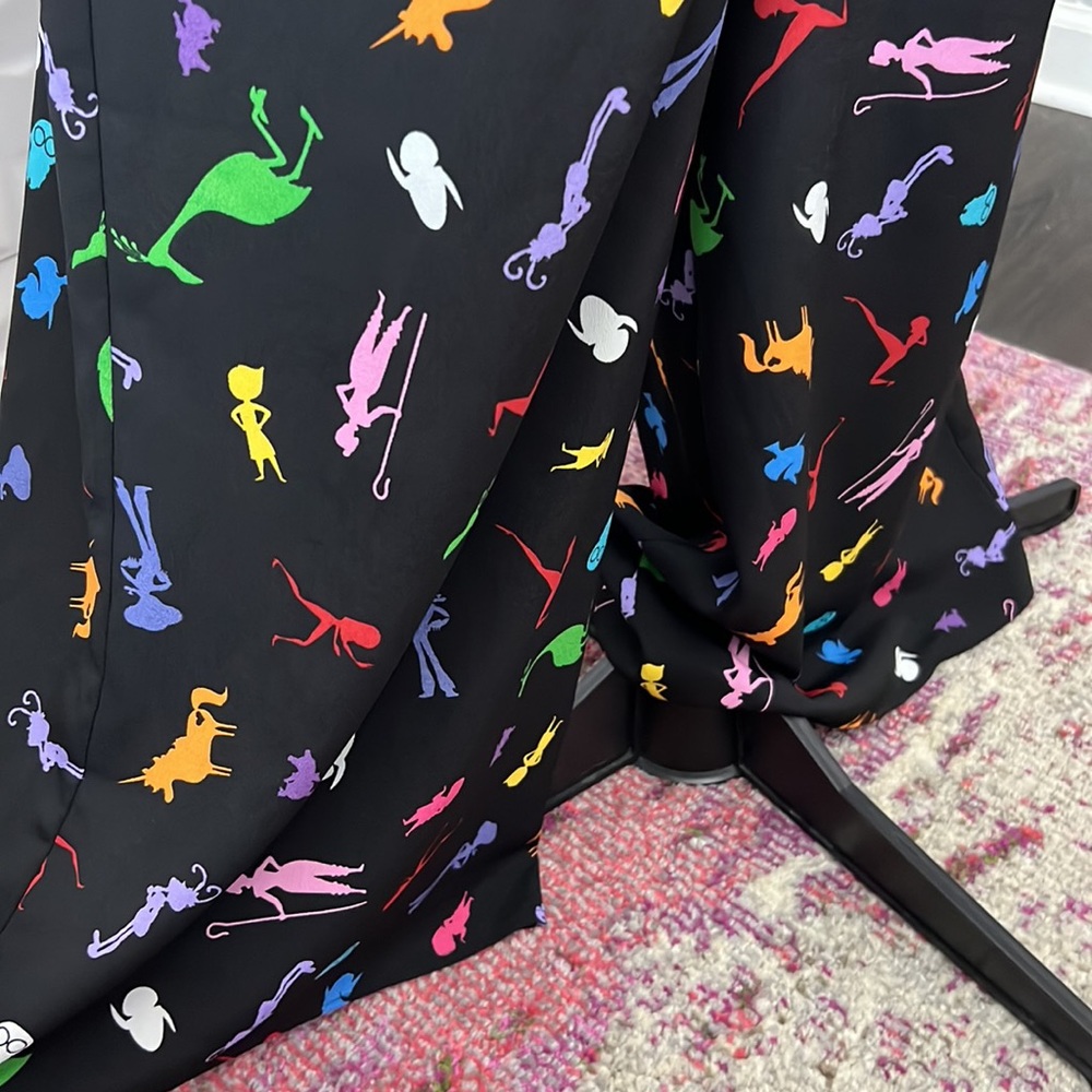Women's Black Pixar Ladies Printed Jumpsuit with Red Sleeves - Picture 5 of 7